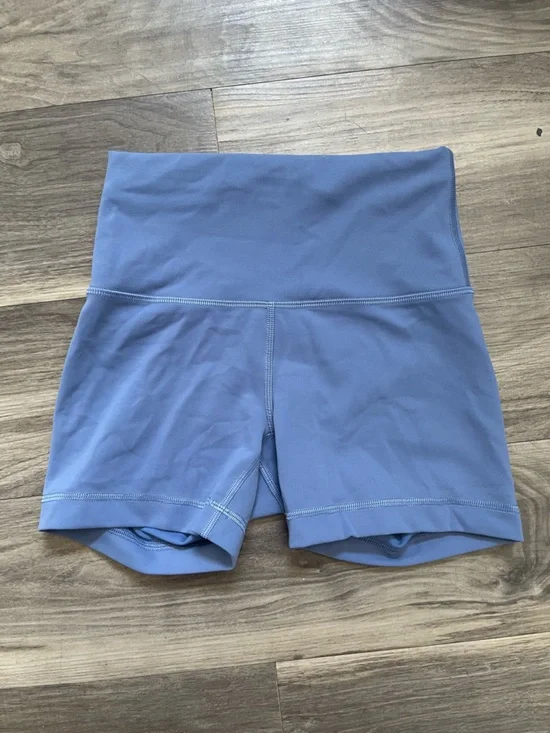 lululemon athletica High-Rise Wunder Train Shorts in Dusty Blue - Picture 1 of 2